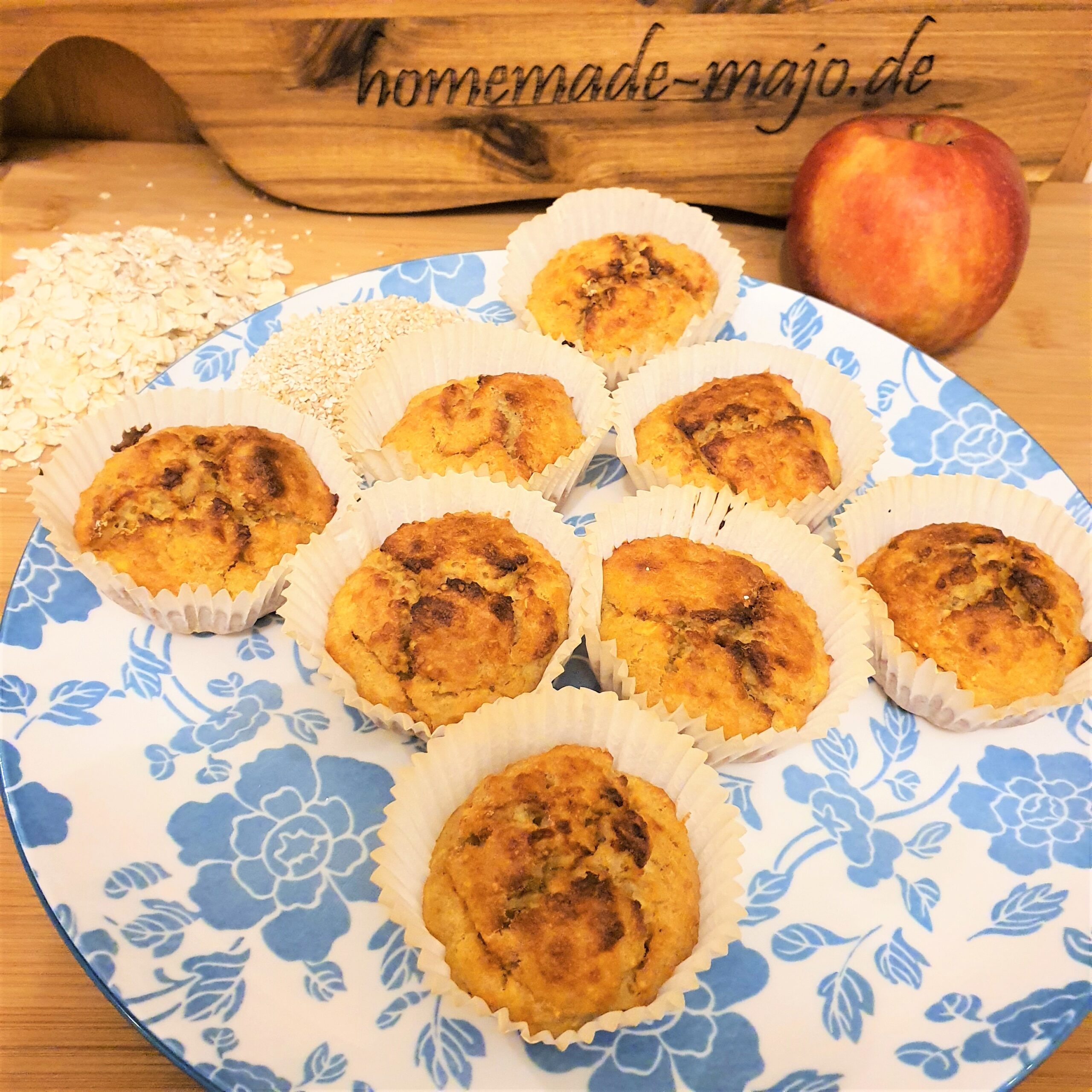 Kleie Muffins mit Apfel und Banane - ein Rezept für die 4-Wochen ...